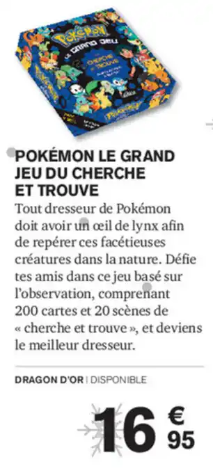 Carrefour Pokémon Le Grand Jeu Du Cherche Et Trouve offre
