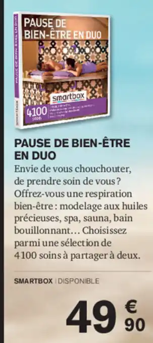Carrefour Pause de Bien-être En Duo offre
