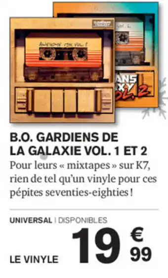 B.O. Gardiens de La Galaxie Vol. 1 et 2