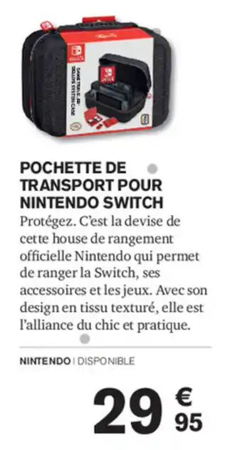 Carrefour Pochette de Transport Pour Nintendo Switch offre