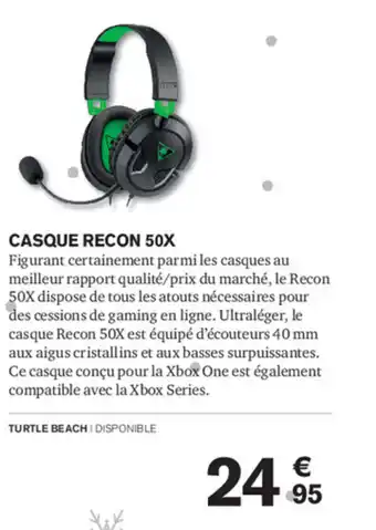 Carrefour Casque Recon 50X offre