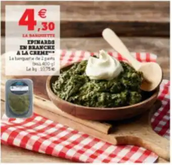 U Express Epinards en branche à la Creme offre