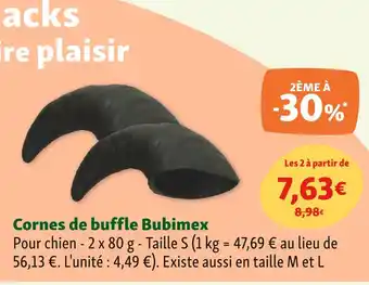 Maxi Zoo Bubimex Cornes de buffle offre