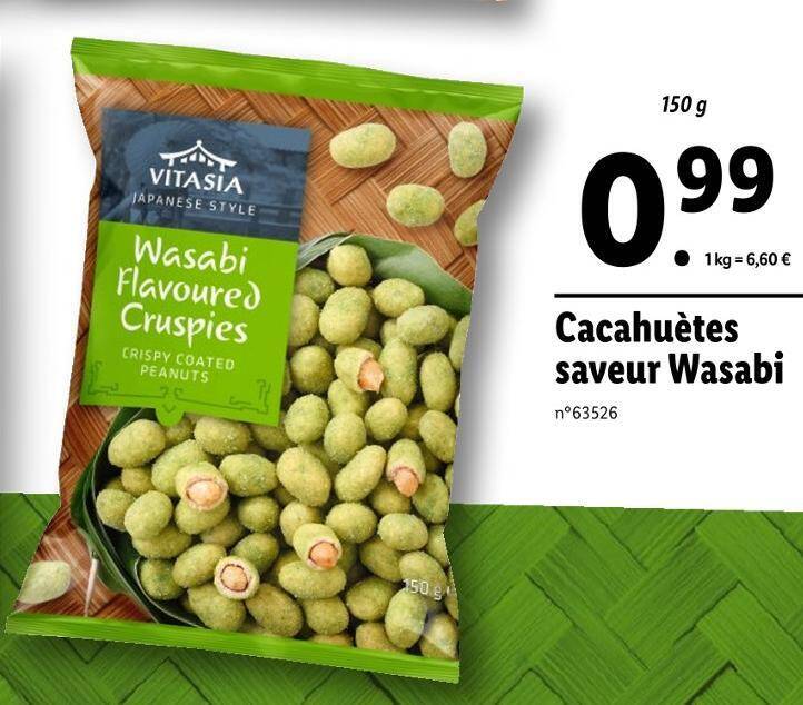 Promo VITASIA Cacahuètes saveur Wasabi chez Lidl
