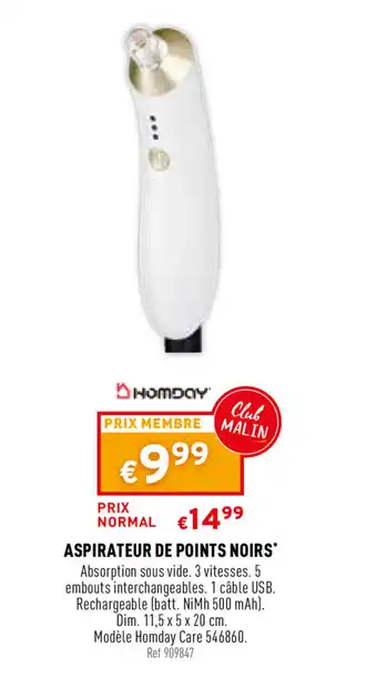 Trafic Aspirateur de points noirs offre