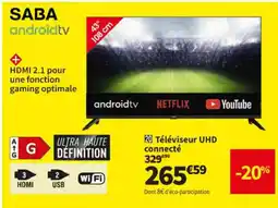 Conforama Téléviseur UHD connecté offre