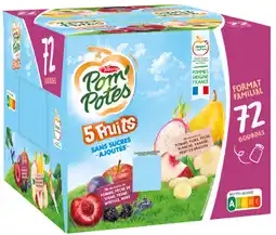 Carrefour Market POM'POTES Compotes sans sucres ajoutés 5 Fruits Format Familial offre