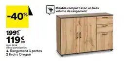 BUT Rangement 3 portes 2 tiroirs Oregon offre