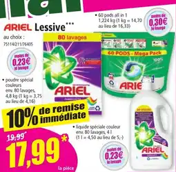 Norma ARIEL Lessive** offre