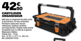 Brico Dépôt CANTILEVER ORGANISEUR offre