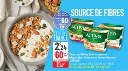 G20 Yaourt au Bifidus Activia céréales Muesli, Noix Céréales ou Quinoa Noisette DANONE offre