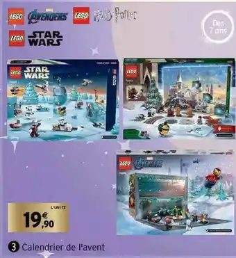 Intermarché Calendrier De L'avent Lego Avengers, Lego Harry Potter, Lego Star Wars offre