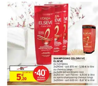 Intermarché Contact Shampooing Colorvive Elsève offre
