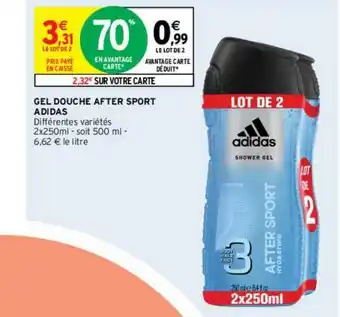 Intermarché Hyper Gel Douche After Sport Adidas offre
