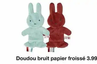 Doudou Bruit Papier Froissé