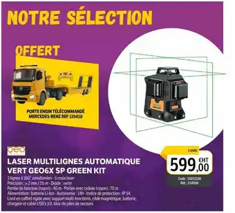DomPro Laser Multilignes Automatique Vert Geo6x Sp Green Kit offre
