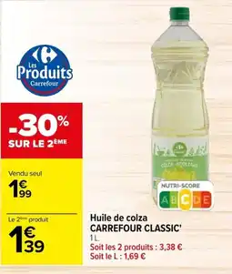 Carrefour Huile de colza CARREFOUR CLASSIC' offre