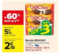 Carrefour Biscuits DÉLICHOC offre