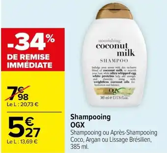 Carrefour Shampooing OGX offre