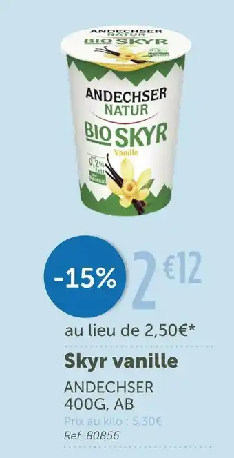 L'Eau Vive Skyr vanille offre