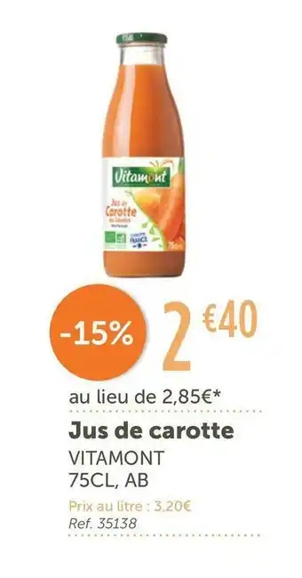 Vitamont jus de carotte