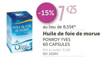 L'Eau Vive Ponroy yves huile de foie de morue offre