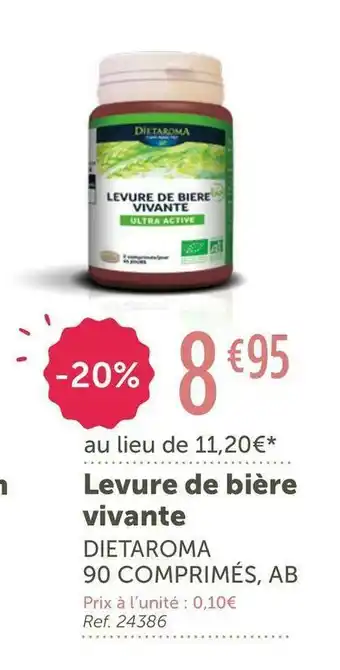 L'Eau Vive Dietaroma levure de bière vivante offre