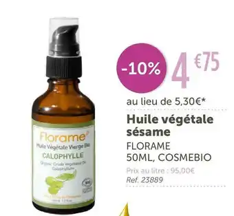 Florame huile végétale sésame