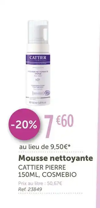 Cattier pierre mousse nettoyante