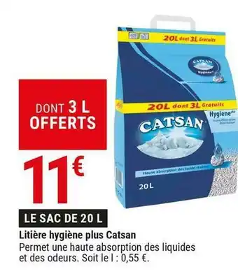 Gamm vert Catsan litière hygiène plus offre