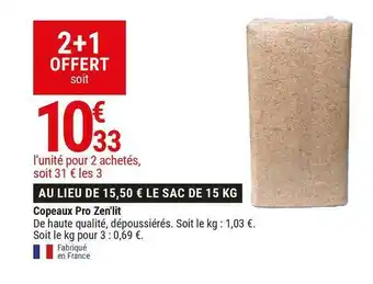 Gamm vert Zen'lit copeaux pro offre