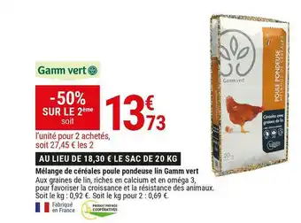 Gamm vert Gamm vert mélange de céréales poule pondeuse lin offre