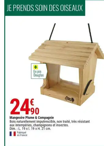Gamm vert Mangeoire plume & compagnie offre