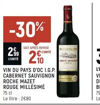 La roche mazet vin du pays dâoc i.g.p. cabernet sauvignon rouge millĂ©simĂ©