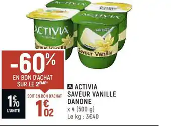 Danone activia saveur vanille