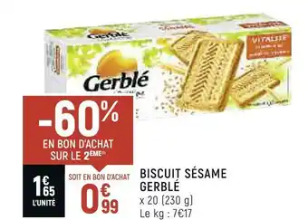 Gerblé biscuit sésame