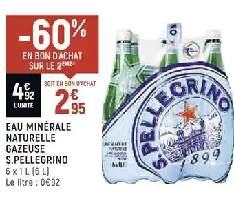 Petit Casino S.pellegrino eau minérale naturelle gazeuse offre