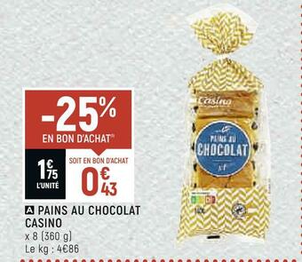 Petit Casino Casino pains au chocolat offre
