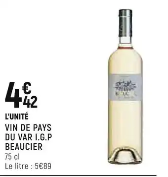 Petit Casino Beaucier vin de pays du var i.g.p offre