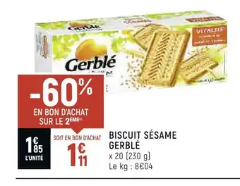 Petit Casino Gerblé biscuit sésame offre