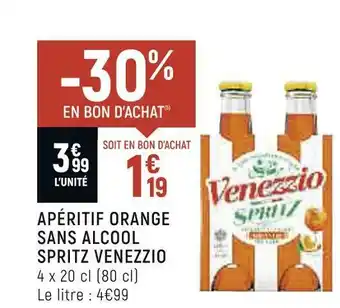 Spar Venezzio apéritif orange sans alcool spritz offre