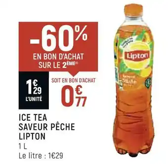 Spar Lipton ice tea saveur pêche offre