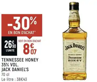 Spar Jack daniel’s tennessee honey 35% vol. offre