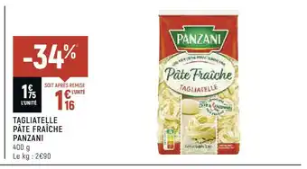 Spar Panzani tagliatelle pâte fraîche offre