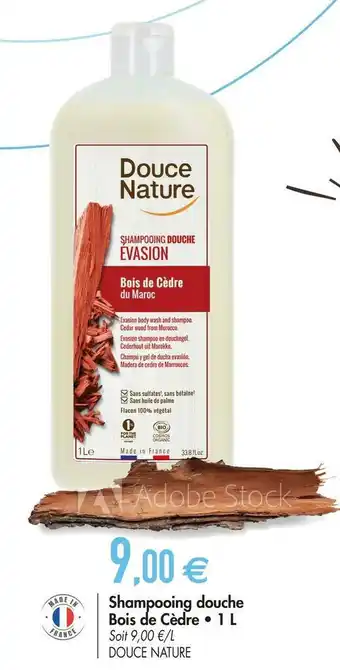 Douce nature shampooing douche bois de cèdre