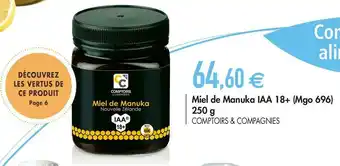 Comptoirs & compagnies miel de manuka iaa 18+ (mgo 696)