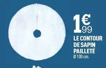 Le contour de sapin pailleté