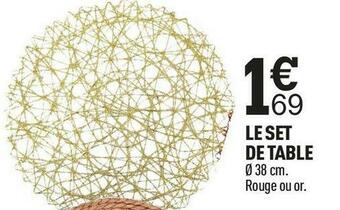 Centrakor Le set de table offre