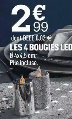 Centrakor Les 4 bougies led offre