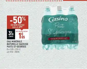 Spar Puits st-georges eau minérale naturelle gazeuse offre